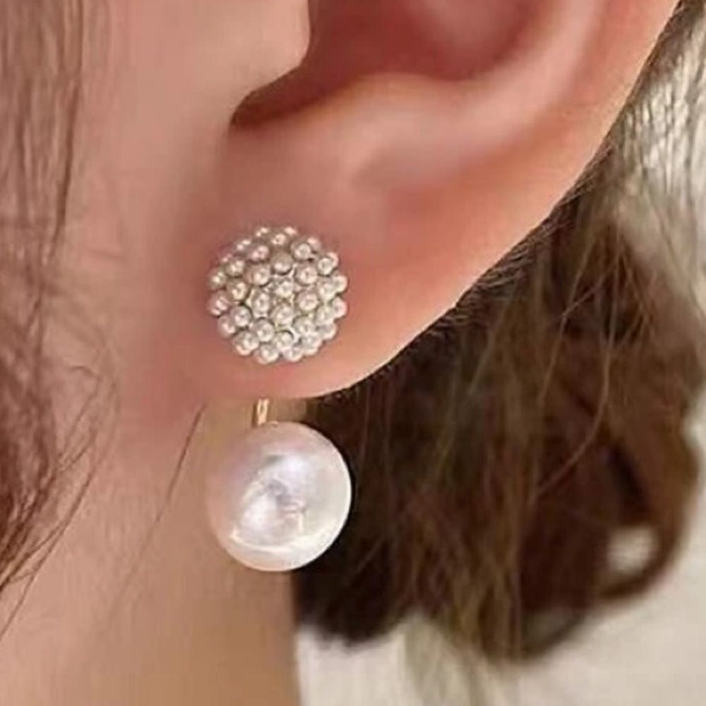 3for$20 1pair Delicate & Sweet & Luxe Faux Pearl Front/Back Earrings